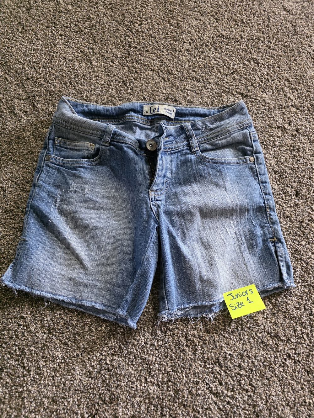 Lei Light Blue Distressed Denim Shorts